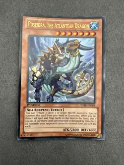 Yugioh - Poseidra, the Atlantean Dragon (SDRE-EN001) - Ultra Rare 1st Edition - Image 1