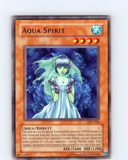Yu-Gi-Oh TCG Aqua Spirit LON-068 Unlimited Regular Common Card Played LP - Image 1