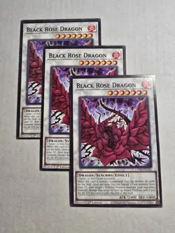 3x Black Rose Dragon 1st Edition Common L5DD-ENA26 Yu-Gi-Oh! - Image 1
