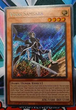 Yugioh Visas Samsara AGOV-EN004 1ST ED NM SECRET - Image 1