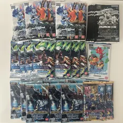 49x Lot Digimon Packs TCG Card Game BT05 BT07 BT08 EX05 Illustration Tournament - Image 1