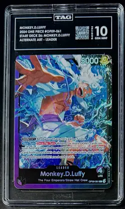 TAG 10 One Piece OP09-061 L Monkey.D.Luffy - Alt Art - EN - Foil - ST26 - Graded - Image 1