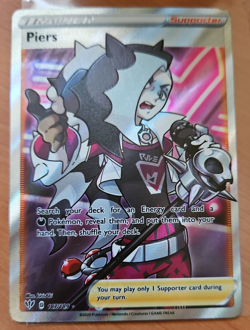 Piers 187/189 SWSH03: Darkness Ablaze Ultra Rare Holo Pokemon TCG Card - Image 1