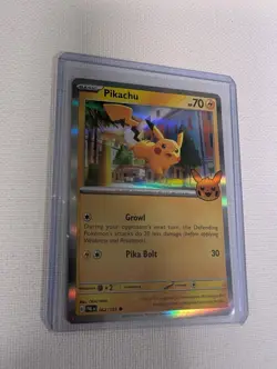 Pokemon Pikachu Holo Trick or Trade 2023 Common Promo Card 62/193 - Image 2