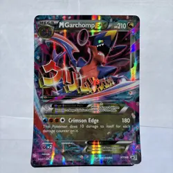 Pokemon Card M GARCHOMP EX XY168 BLACK STAR PROMO Jumbo Oversized Holo - Image 1