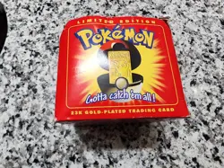 23K Gold Plated Pikachu Trading Card 1999 Burger King Promo. Sealed - Image 4