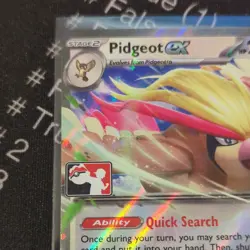 Pidgeot ex 164/197 Stamped Promo Holo Pokemon 2023 Prize Pack Series 5 NM - Image 2