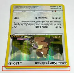 Pokemon Kangaskhan SWSH038 Prerelease Staff Promo Black Star *CRIMP ERROR* Read - Image 2