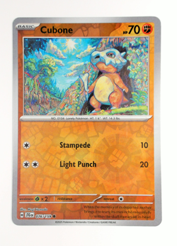 Cubone 076 Pokemon SV09 Journey Together Common NP Reverse Foil - Image 1