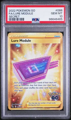 2022 Pokemon Go Secret #088 Full Art Lure Module PSA 10 - Image 1