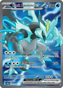 Pokemon TCG Black Kyurem Ex 218/191 Surging Sparks Full Art Ultra Rare Holo NM - Image 1