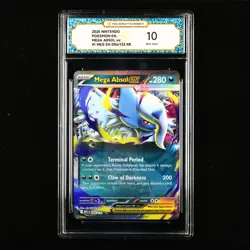 TQG 10 GEM MINT 2025 Pokemon ENG Mega Absol ex #I MEG EN 086/132 RR - Image 1