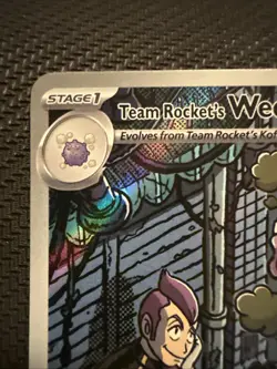 Pokemon TCG Team Rocket's Weezing 199/182 Destined Rivals Illustration Rare - Image 2