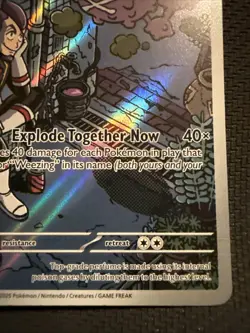 Pokemon TCG Team Rocket's Weezing 199/182 Destined Rivals Illustration Rare - Image 4