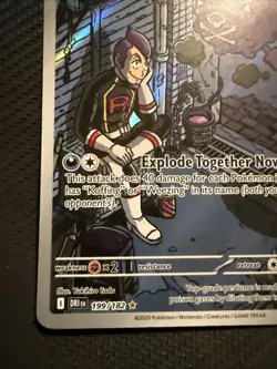 Pokemon TCG Team Rocket's Weezing 199/182 Destined Rivals Illustration Rare - Image 5