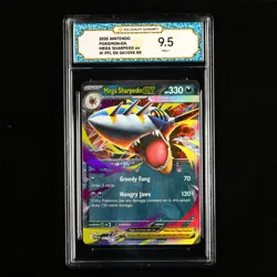 TQG 9.5 Mint+ 2025 Pokemon ENG Mega Sharpedo ex #I PFL EN 061/094 RR - Image 2