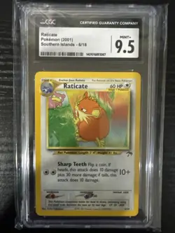 Pokemon TCG Raticate 6/18 Southern Islands Promo CGC 9.5 - Image 1