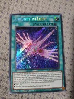 Ankunft im Licht DAMA-DE050 Secret Rare Dawn of Majesty Yugioh Karte Deutsch NM - Image 1