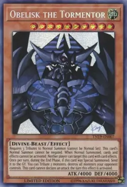 1x Obelisk the Tormentor | TN19-EN007 | SCR | Limited | NM | YuGiOh - Image 1