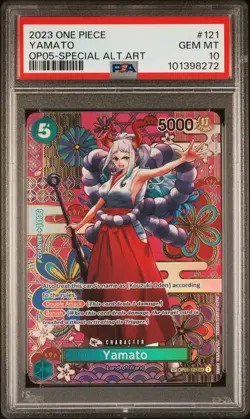 2023 ONE PIECE OP05-AWAKENING OF THE NEW ERA SPECIAL ALTERNATE ART YAMATO PSA 10 - Image 1