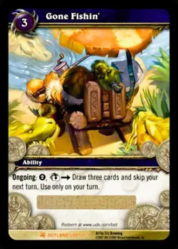 WoW TCG Loot Card – Gone Fishin’ – Unused/Unscratched - Image 1