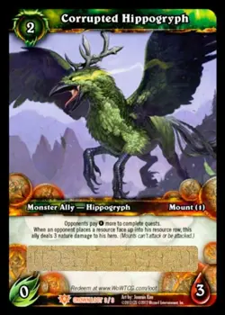 WoW TCG Loot Card – Corrupted Hippogryph – Unused/Unscratched - Image 1