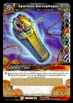 WoW TCG Loot Card – Spurious Sarcophagus – Unused/Unscratched - Image 1