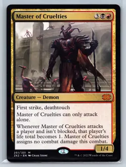 MASTER OF CRUELTIES 251 MYTHIC DOUBLE MASTERS 2022 MAGIC: THE GATHERING NM - Image 1