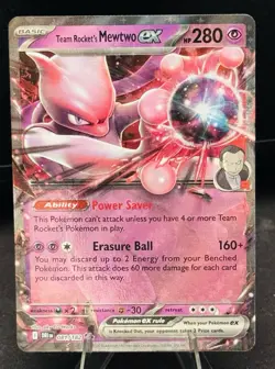 Pokemon TCG Team Rockets Mewtwo EX Double Rare Card 081/182 Destined Rivals Eng - Image 1