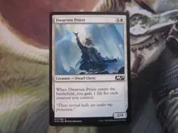 Dwarven Priest x4 and Inspired Charge 4x, M19 White MTG - Image 2