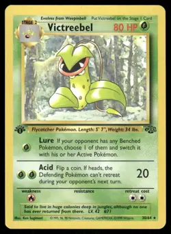 Pokemon Cards Victreebel 30/64 1st Edition Jungle Rare NM EBAY LIVE FRIDAY - Image 1