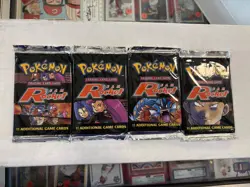 Full Art Set Team Rocket Pokemon Card Booster Packs (New Sealed) 4 Packs 742818061742 - Image 1