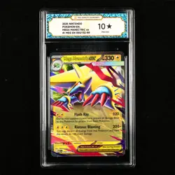 TQG 10 PRISTINE 2025 Pokemon ENG Mega Manectric ex #I MEG EN 050/132 RR - Image 1