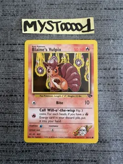 Carte Pokemon Blaine’s Vulpix 66/132 Gym Challenge Wizards English Occasion - Image 1