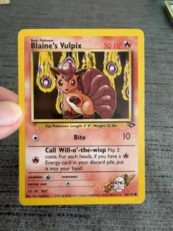 Carte Pokemon Blaine’s Vulpix 66/132 Gym Challenge Wizards English Occasion - Image 3