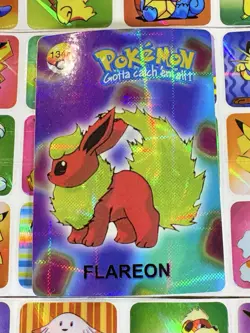 Pokemon Flareon Vintage Pocket Monsters Vending HOLO Prism Sticker 99 Nintendo - Image 4