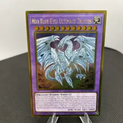 Yugioh Neo Blue-Eyes Ultimate Dragon MVP1-ENG01 1. Edition Gold Rare NM - Image 3