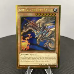 Yugioh Lord Gaia The Fierce Knight MVP1-ENG50 1. Edition Gold Rare NM - Image 1