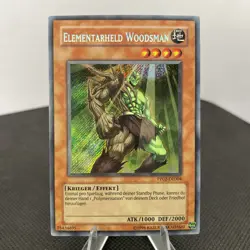 Yugioh Elementarheld Woodsman PP02-DE004 Secret Rare NM/EXZ Foilbleed - Image 1