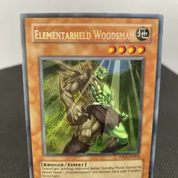 Yugioh Elementarheld Woodsman PP02-DE004 Secret Rare NM/EXZ Foilbleed - Image 3