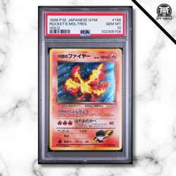 Pokemon Card Japanese - Rocket's Moltres Holo #146 - Gym Heroes - PSA 10 - Image 1