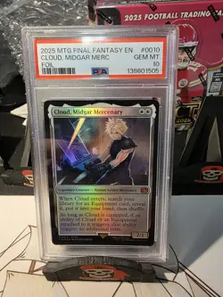 MTG Final Fantasy Cloud Midgar Mercenary Foil PSA 10 #10 POP 37 - Image 1