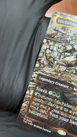 MTG TMNT Michelangelo, Improviser (Borderless) (Gold-Stamped Signature) - Image 2