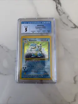 Pokemon TCG Blastoise Base Set 2 Holo Unlimited Rare CGC 5 Excellent SWIRL - Image 1