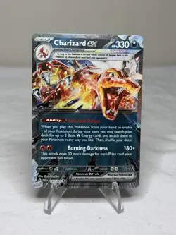 Pokemon TCG Charizard EX 054/091 SV04.5 Paldean Fates Double Rare NM Condition - Image 1
