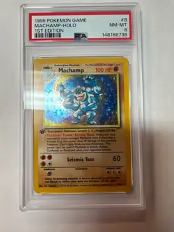 Pokemon Machamp #8 1st Edition Holo PSA 8 - Image 1