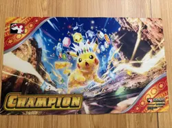 Play! Pokemon Champion Playmat Pikachu Tera Surging Sparks 2025 - Image 1