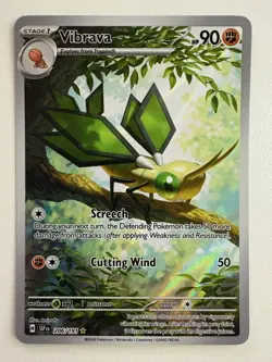 Pokemon TCG: 2024 Surging Sparks Illustration Rare Vibrava (206/191) - Image 1