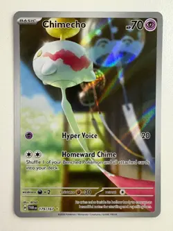 Pokemon TCG: 2024 Twilight Masquerade Illustration Rare Chimecho (179/167) - Image 1