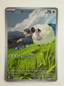 Pokemon TCG: 2025 Journey Together Illustration Rare Hop's Wooloo (170/159) - Image 1